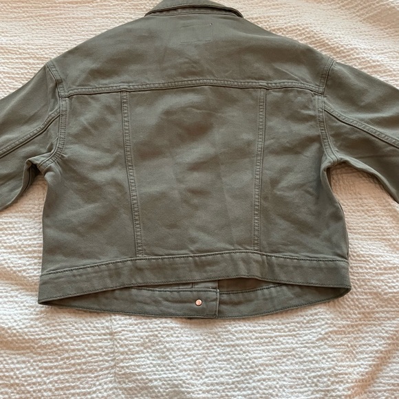 NWOT Old Navy Army Green Denim Jacket - Picture 3 of 5